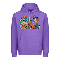 Purple school custodian Premium Hoodie - Zillion Design Studio