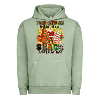 Pigment Oil Green torn between lookin' like a snack and eatin' one Urban Hoodie - Zillion Design Studio
