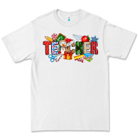 White Christmas teacher Premium Tee - CowhideDigitalArt