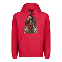 Cardinal floral skeleton Premium Hoodie - RanaPortraitStore