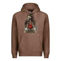 Chestnut floral skeleton Premium Hoodie - RanaPortraitStore