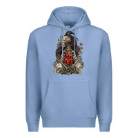 Colony Blue floral skeleton Premium Hoodie - RanaPortraitStore