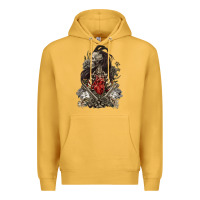 Mustard floral skeleton Premium Hoodie - RanaPortraitStore