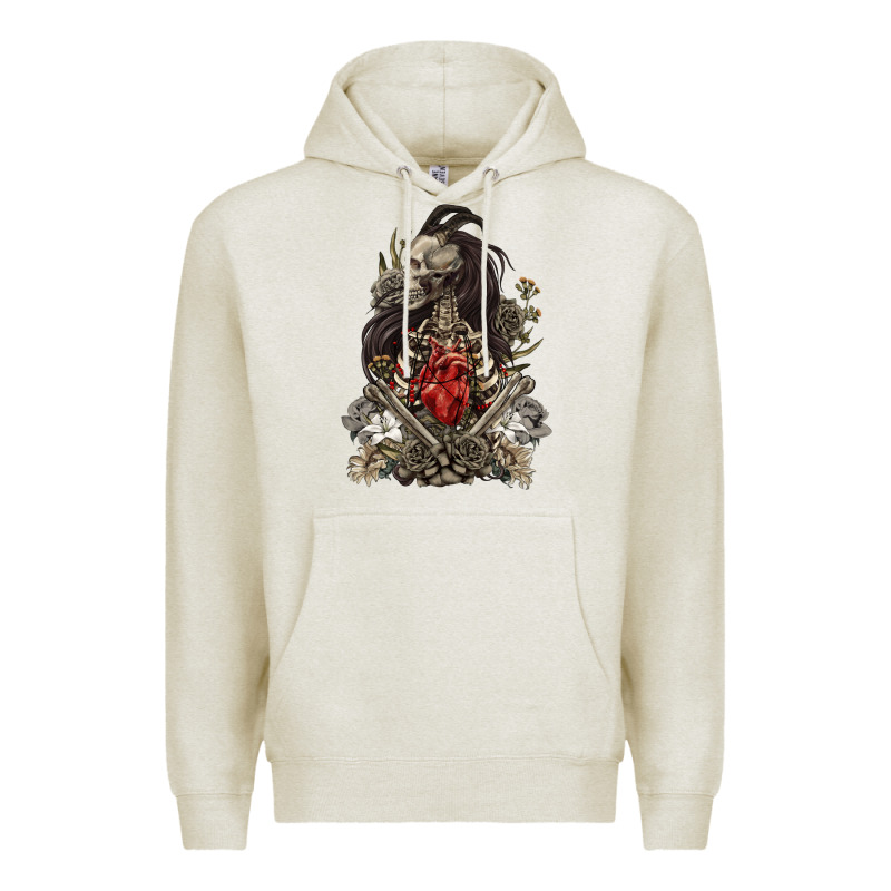 Floral Skeleton Premium Hoodie by RanaPortraitStore | Teevron