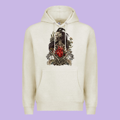 Floral Skeleton Premium Hoodie Designed By Ranaportraitstore