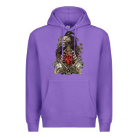 Purple floral skeleton Premium Hoodie - RanaPortraitStore