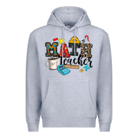 Heather Grey math teacher Premium Hoodie - Zillion Design Studio
