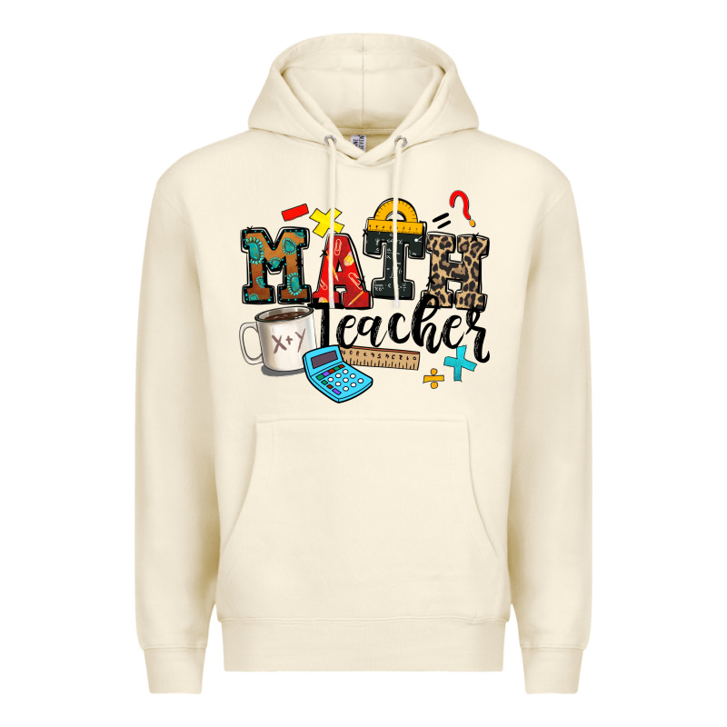 Math Teacher Premium Hoodie by Zillion Design Studio | Teevron
