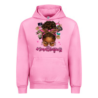 Fuchsia Pink small business afro messy bun Urban Hoodie - texasbilliewilder