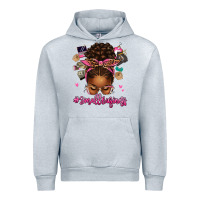 Heather Grey small business afro messy bun Urban Hoodie - texasbilliewilder