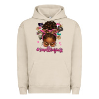 Pigment French Oak small business afro messy bun Urban Hoodie - texasbilliewilder