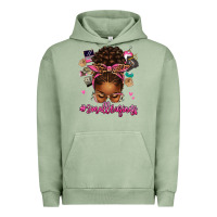 Pigment Oil Green small business afro messy bun Urban Hoodie - texasbilliewilder
