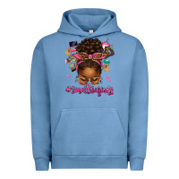 Pigment Pebble Blue small business afro messy bun Urban Hoodie - texasbilliewilder