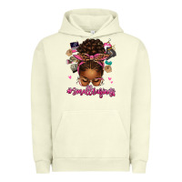Pigment Pistachio small business afro messy bun Urban Hoodie - texasbilliewilder