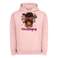 Pigment Salmon small business afro messy bun Urban Hoodie - texasbilliewilder
