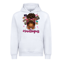 White small business afro messy bun Urban Hoodie - texasbilliewilder
