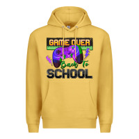 Antique Gold game over back to school Premium Hoodie - Zillion Design Studio