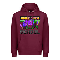 Burgundy game over back to school Premium Hoodie - Zillion Design Studio