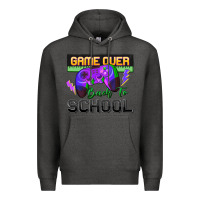 Charcoal Heather game over back to school Premium Hoodie - Zillion Design Studio
