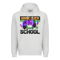 Dove Grey game over back to school Premium Hoodie - Zillion Design Studio