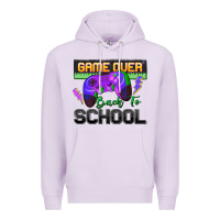 Lilac game over back to school Premium Hoodie - Zillion Design Studio