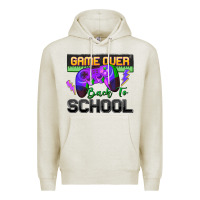 Oatmeal Heather game over back to school Premium Hoodie - Zillion Design Studio
