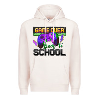 Pale Pink game over back to school Premium Hoodie - Zillion Design Studio