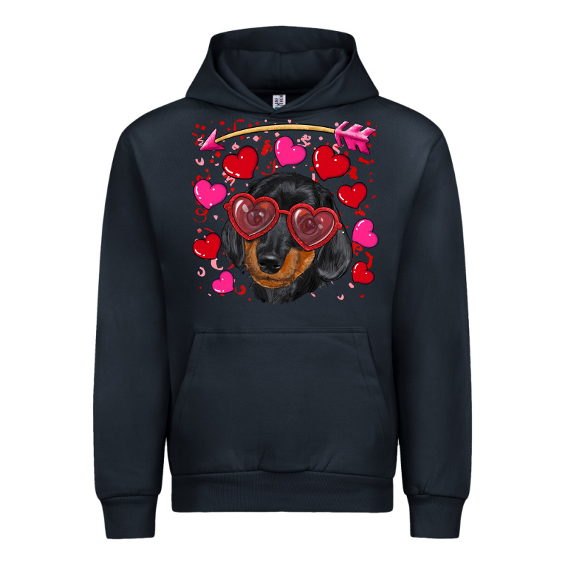 Valentine's Day  Dachshund Puppy Urban Hoodie by RanaPortraitStore | Teevron