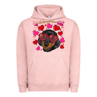 Pigment Salmon valentine's day  dachshund puppy Urban Hoodie - RanaPortraitStore