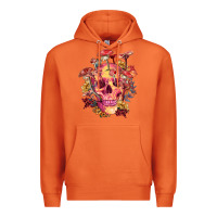 Carrot Floral skeleton with mushrooms Premium Hoodie - RanaPortraitStore