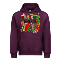 Mauve Wine santa's favorite pt Urban Hoodie - Zillion Design Studio