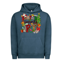 Pigment Midnight Navy santa's favorite pt Urban Hoodie - Zillion Design Studio
