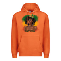 Carrot black queen with juneteenth flag Premium Hoodie - texasbilliewilder