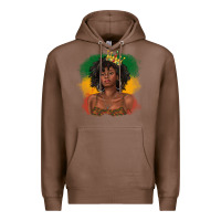 Chestnut black queen with juneteenth flag Premium Hoodie - texasbilliewilder