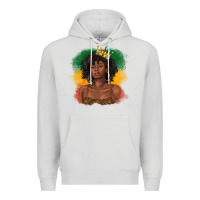 Dove Grey black queen with juneteenth flag Premium Hoodie - texasbilliewilder