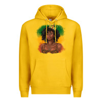 Lemon black queen with juneteenth flag Premium Hoodie - texasbilliewilder