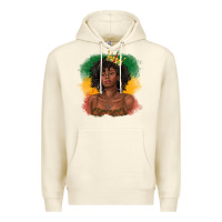 Sandshell black queen with juneteenth flag Premium Hoodie - texasbilliewilder