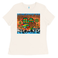 Bone autism awareness hearts leopard cowhide Ladies Tee - Artiststas