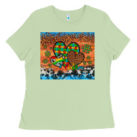 Matcha autism awareness hearts leopard cowhide Ladies Tee - Artiststas