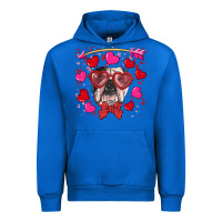 Cobalt Valentine's day  english bulldog Urban Hoodie - RanaPortraitStore
