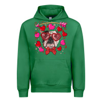 Emerald Valentine's day  english bulldog Urban Hoodie - RanaPortraitStore