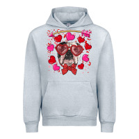 Heather Grey Valentine's day  english bulldog Urban Hoodie - RanaPortraitStore