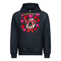 Navy Valentine's day  english bulldog Urban Hoodie - RanaPortraitStore