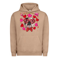 Pigment Burro Valentine's day  english bulldog Urban Hoodie - RanaPortraitStore