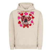 Pigment French Oak Valentine's day  english bulldog Urban Hoodie - RanaPortraitStore