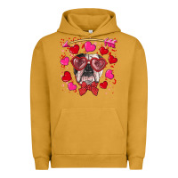 Pigment Peanut Butter Valentine's day  english bulldog Urban Hoodie - RanaPortraitStore