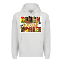 Dove Grey black social worker Premium Hoodie - texasbilliewilder