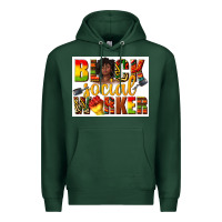 Sports Green black social worker Premium Hoodie - texasbilliewilder