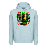Blue Mist black vibes only Premium Hoodie - texasbilliewilder
