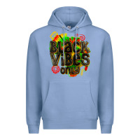 Colony Blue black vibes only Premium Hoodie - texasbilliewilder